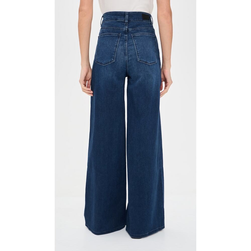 DL1961 Sz 29 DL Softwear Hepburn Wide Leg High Rise Stretch Denim Blue Jeans - Picture 2 of 5